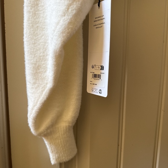 ALO Yoga Ivory Cropped Open-Front Shrug - Picture 6 of 6